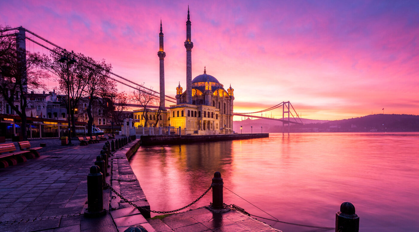 A stunning view at Ortaköy Mosque, Istanbul.