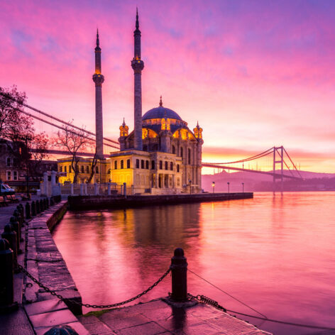 A stunning view at Ortaköy Mosque, Istanbul.