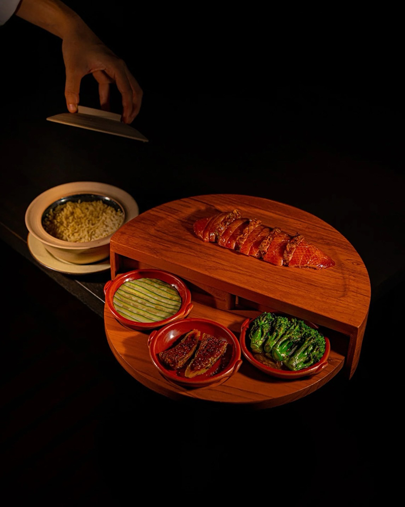 The renowned 14-day aged duck dish.