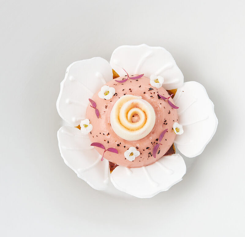 Amaou Strawberry, white miso, urfa pepper. It's a work of art.