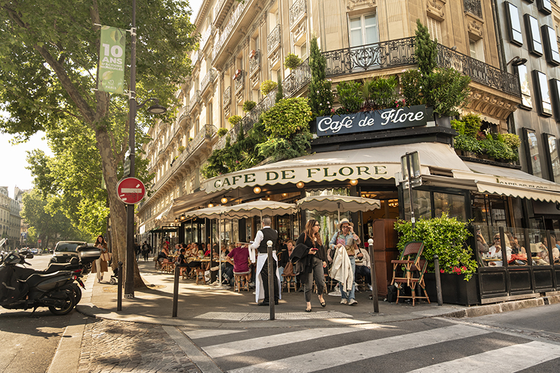 At Cafe de Flore, if you want to be chic, order a coffee pot instead of just a cup of coffee.