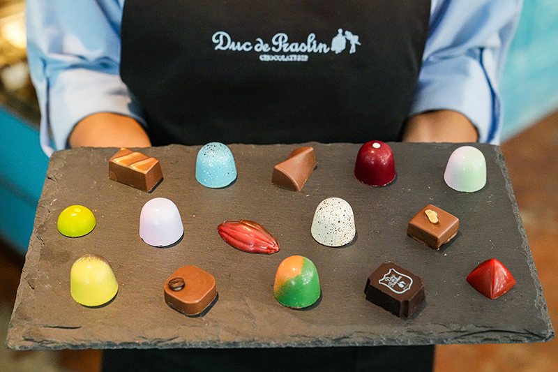 A variety of pralines and truffles.