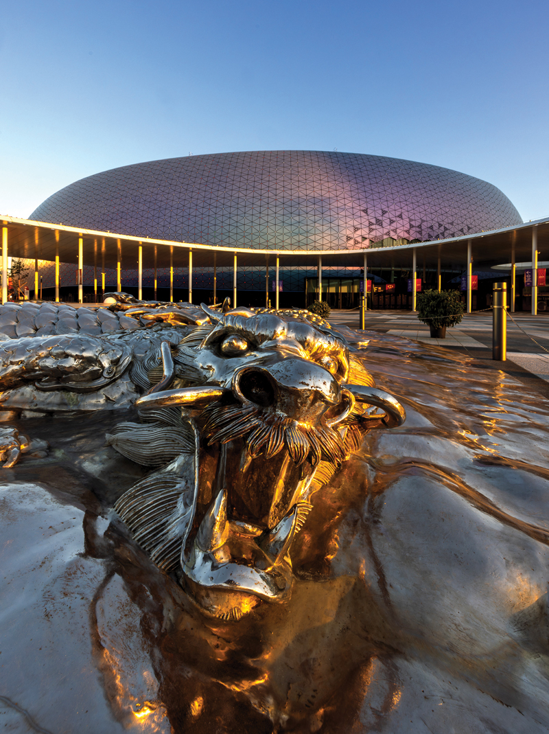 The Kai Tak Sports Park dome is a new architectural landmark built on the former site of a famous runways.