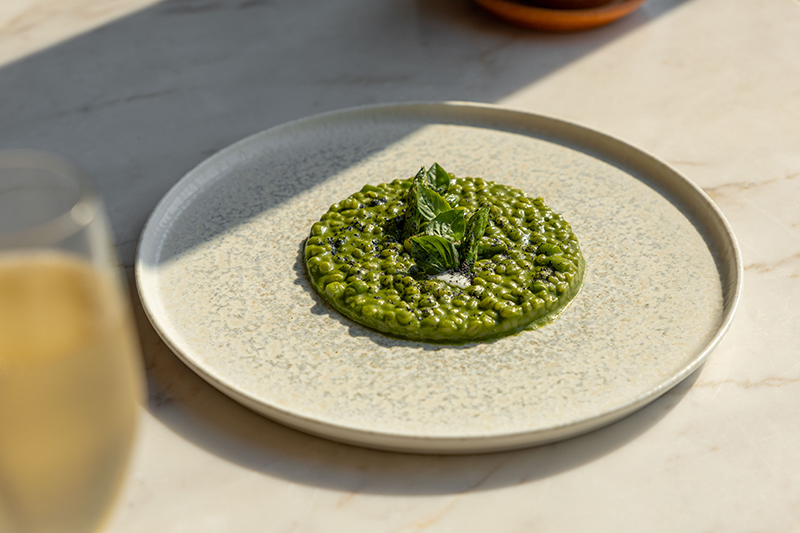 Asparagus Barley Risotto is part of the Signature Sunday Brunch at the St. Regis Bangkok.