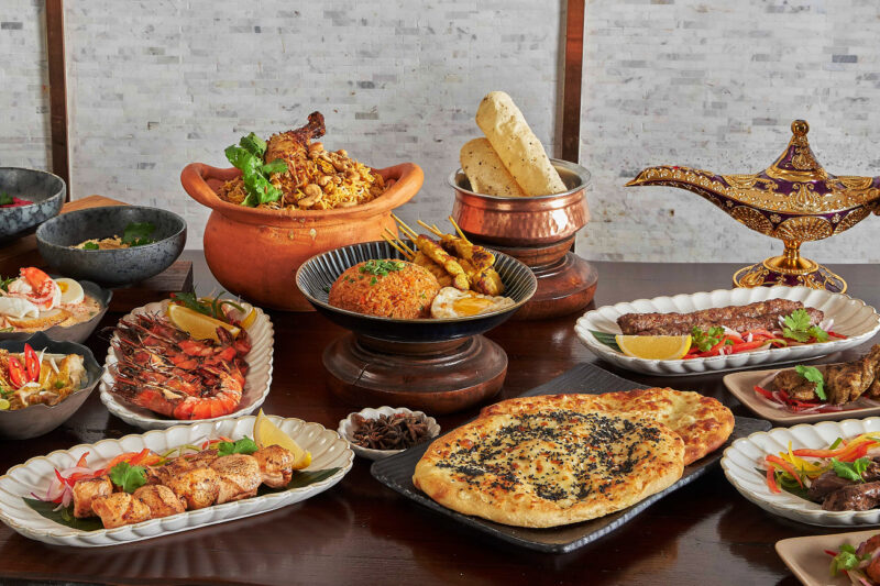 The Iftar buffet featured a vibrant fusion of Arabic classics and Southeast Asian favorites.