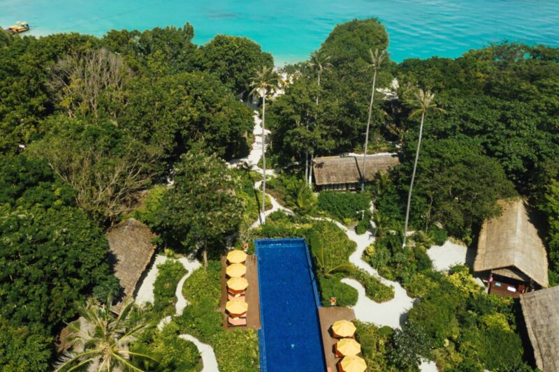 The hidden swimming pool in Phi Phi island.