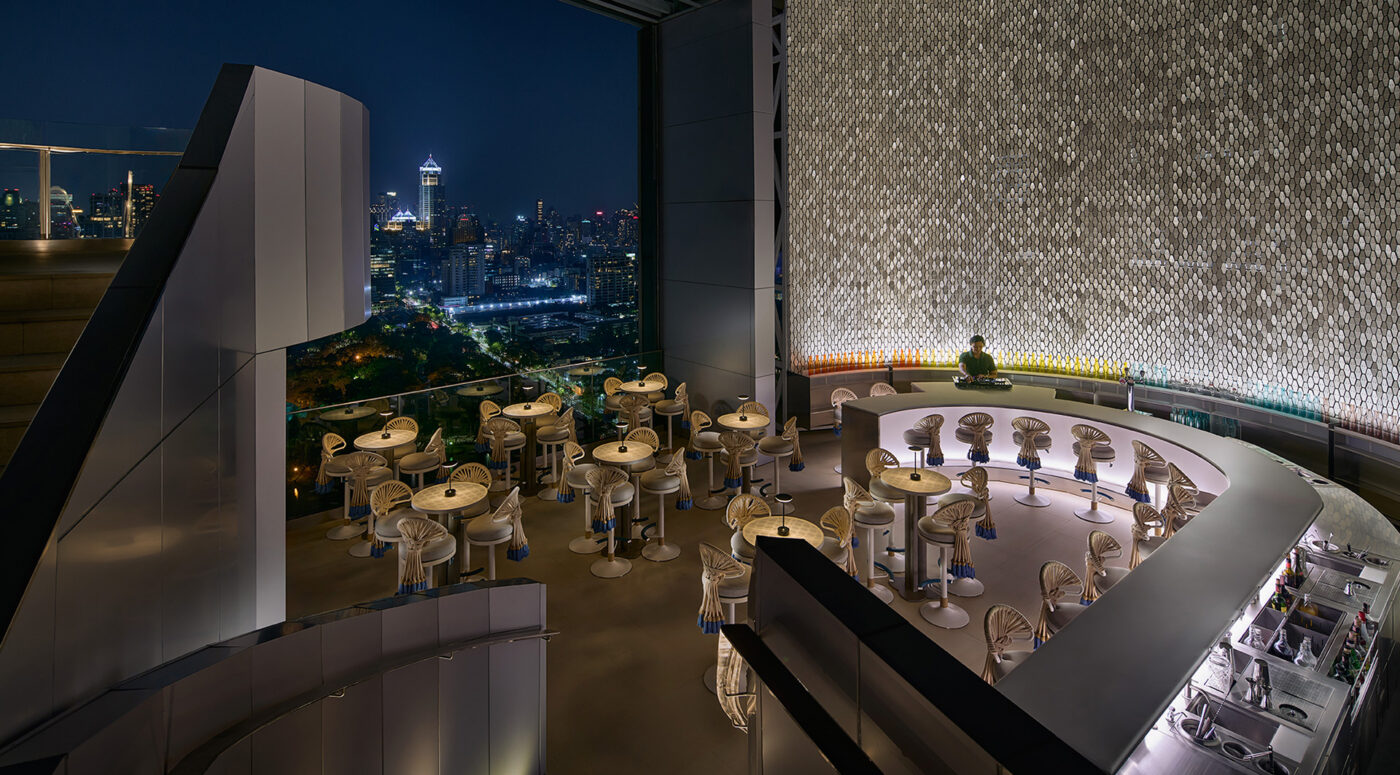 A Riviera-inspired destination overlooking Lumphini Park.