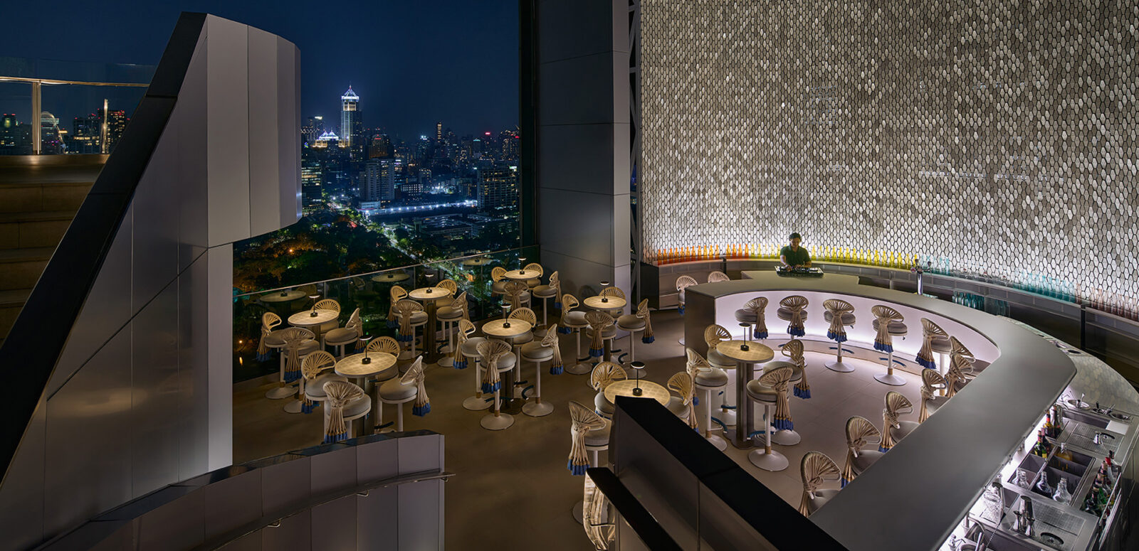 A Riviera-inspired destination overlooking Lumphini Park.