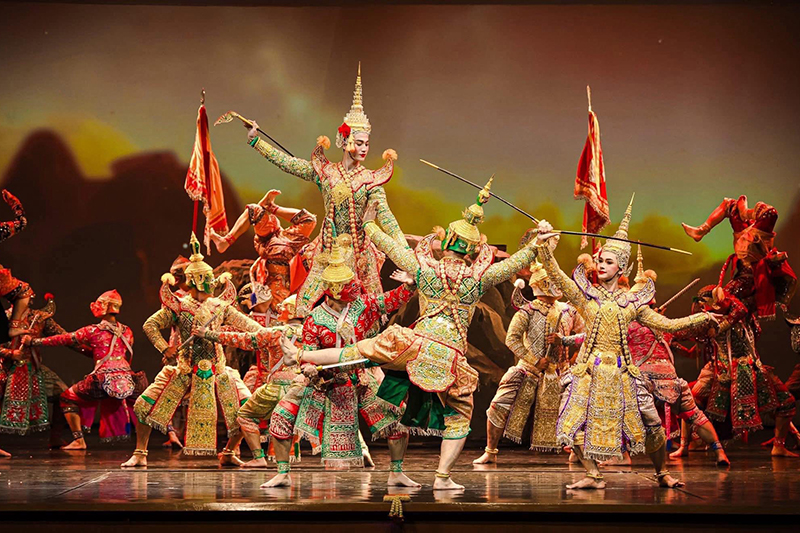 The timeless radiance of the Ramakien shines bright through the hallowed weight of its gilded masks.