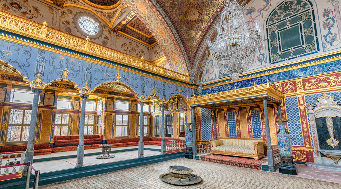 Topkapi Palace is where Ottoman artistry meets Byzantine influence—intricate woodwork, mother-of-pearl inlays, and stained glass creating a kaleidoscope of light.