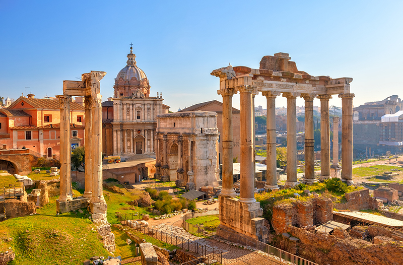 Once the center of Roman public life, the Forum was the site of triumphal processions, elections, public speeches, and the nucleus of commercial affairs.