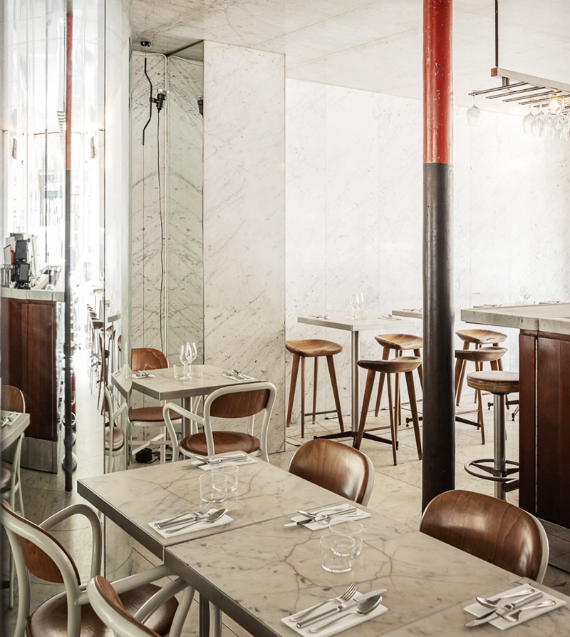Inside Le Dauphin restaurant in Paris. Photo courtesy of @adrienozouf.