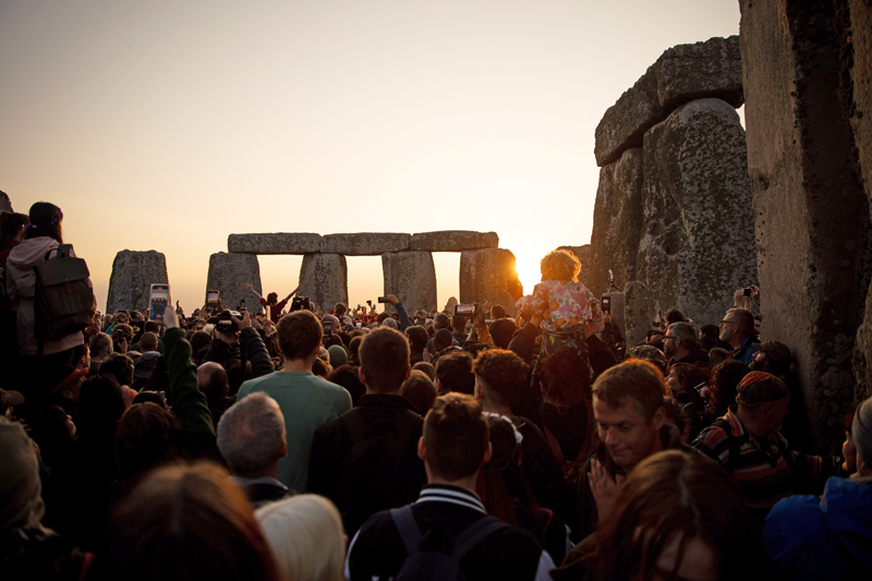 The moment sunlight streams through the ancient gaps