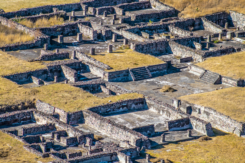 Ancient ruins in the pre-Columbian city of Teotihuacan, Mexico