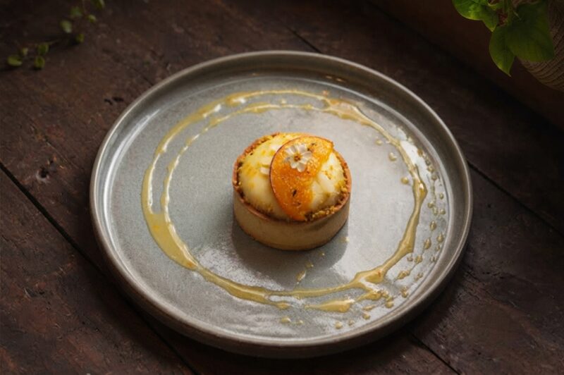 This Vanilla Citrus Tart pairs a crisp, buttery pastry with a silky vanilla bean custard, all topped with a vibrant burst of fresh citrus.