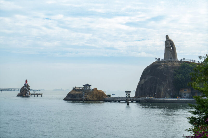 The iconic Zheng Chenggong Statue on Gulangyu Island.