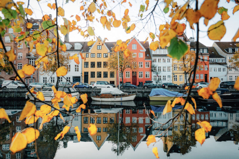 Autumn reflections in Christianshavns Kanal, Copenhagen.