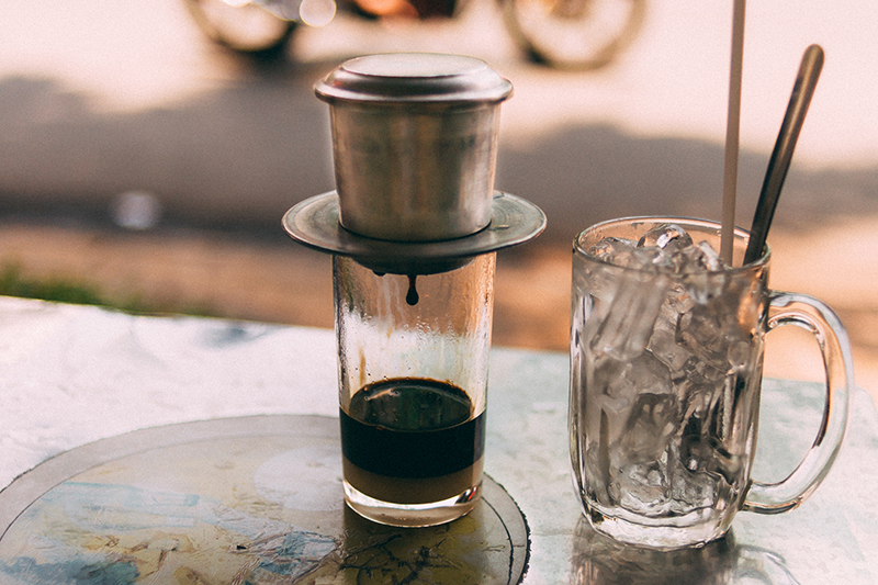 The famous Vietnamese traditional milk coffee.